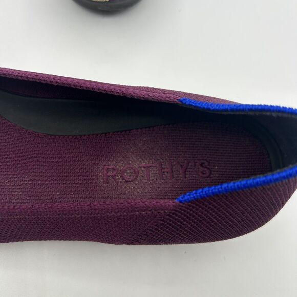 Rothy’s The Point Violet Pointed Toe Women’s Size 6.5 Flats Slip On Shoes - Picture 8 of 8